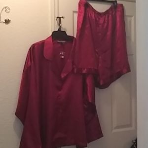 Plus 2-pc Satin Pajamas